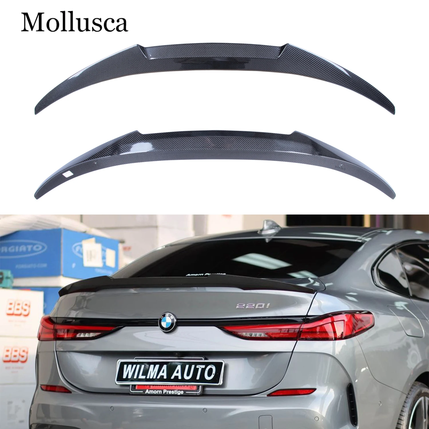 

For BMW 2 Series F44 4Door Gran Coupe M4 Style Real Carbon Fiber Rear Spoiler Trunk Wing 2020-2024