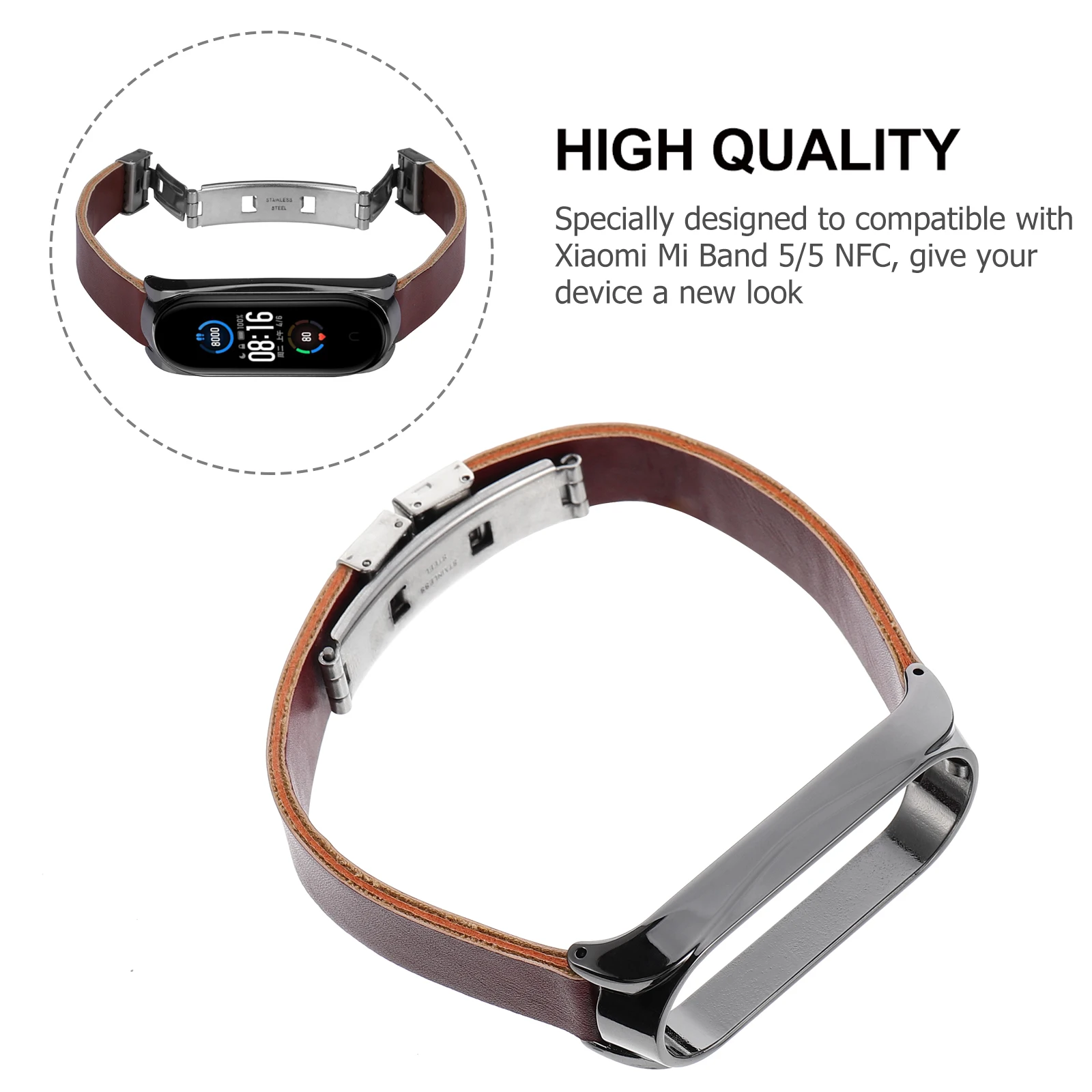 

Double-click Watch Strap Replacement for 5 5NFC Durable Skin-friendly Elegant Compatible with Smart
