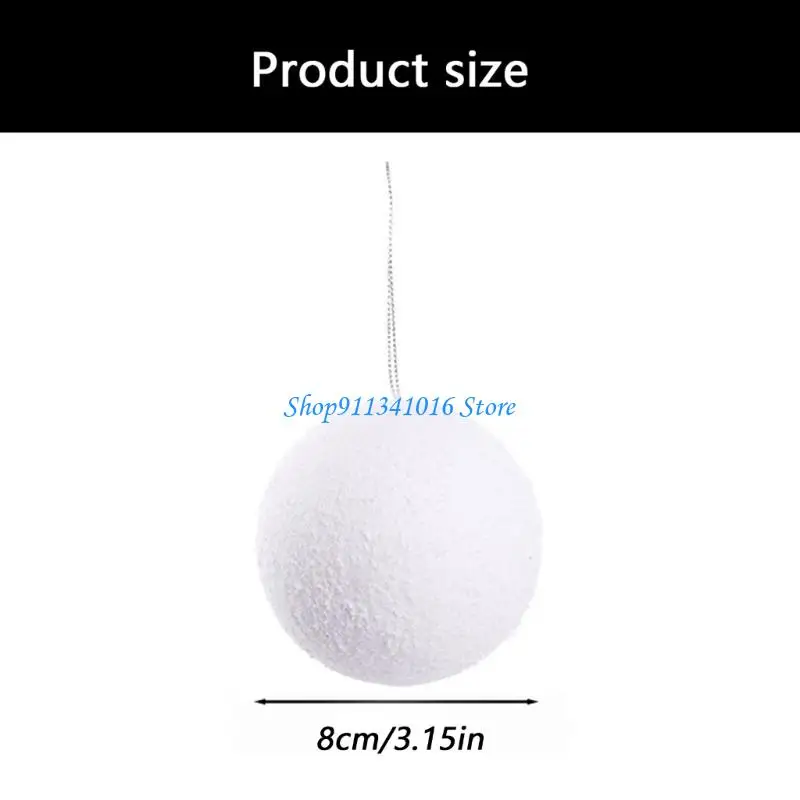  White Foam Christmas Tree Ornament Elegant Decorative Festival Decoration