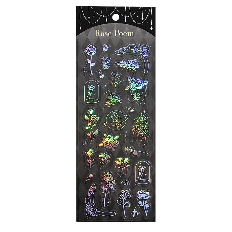 Basic Girl Cooka adesivo impermeabile Sticker Cooka Material Hand Account Decoration Ins Wind Laser Silver Korean System