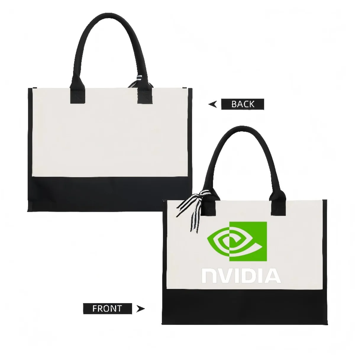 NVIDIA 2026 وصول جديد موضة عملية واسعة حقيبة حمل قابلة لإعادة الاستخدام نمط طباعة 2 لهجة الثقيلة حقيبة كتف كبيرة للجميع #2