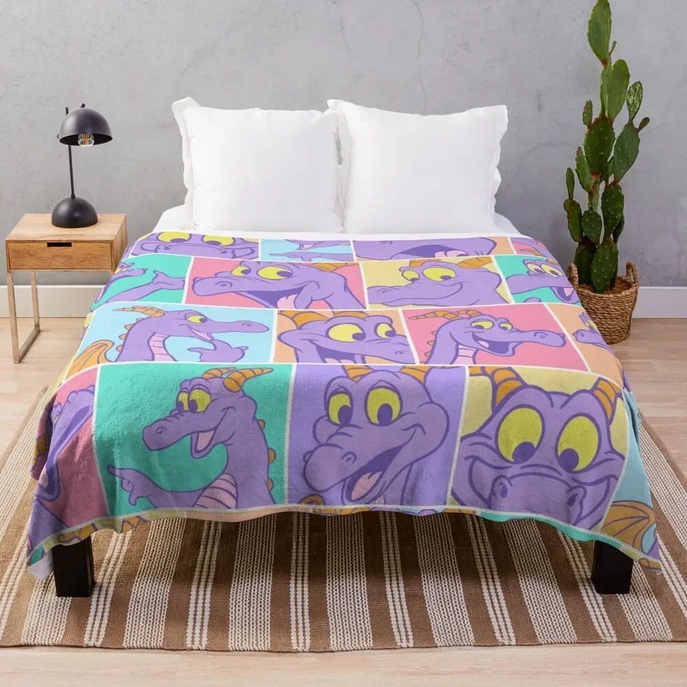 

Figment Block pattern Throw Blanket Shaggy Furry Soft Blanket for Bedroom Living Room
