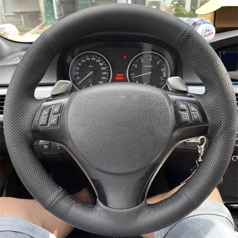 

Hand-Sewn Microfiber Leather Car Steering Wheel E90 Pack M Sport M3 E91 E92 E93 E87 E82 E88 X1 Steering Wheel Cover For BMW E81