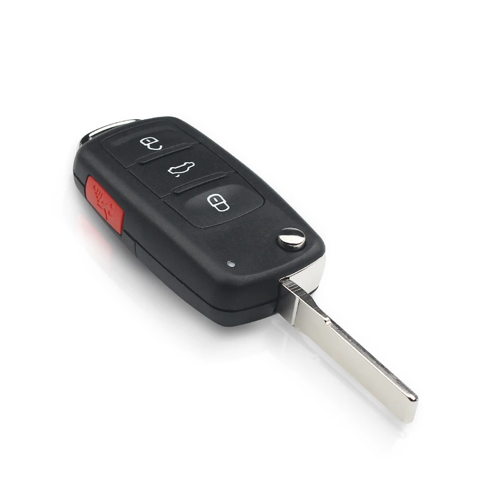 KEYYOU 10 TEILE/LOS 2-Tasten Klappbare Auto-Fernbedienungsschlüsselhülle für VW für Volkswagen Golf MK4 Bora – Detail 6