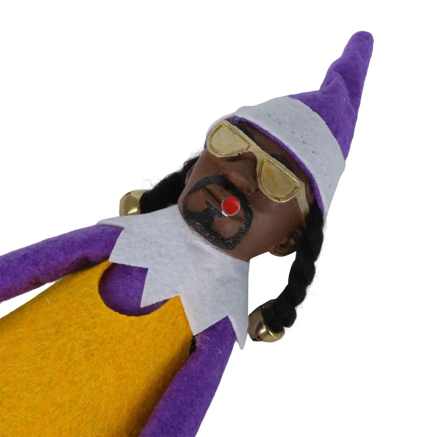 New Snoop on A Stoop Hip Hop Lovers 2025 Elf Doll Behaving Plush Toy Table Ornaments Figure Doll Resin Head Elves Ornament