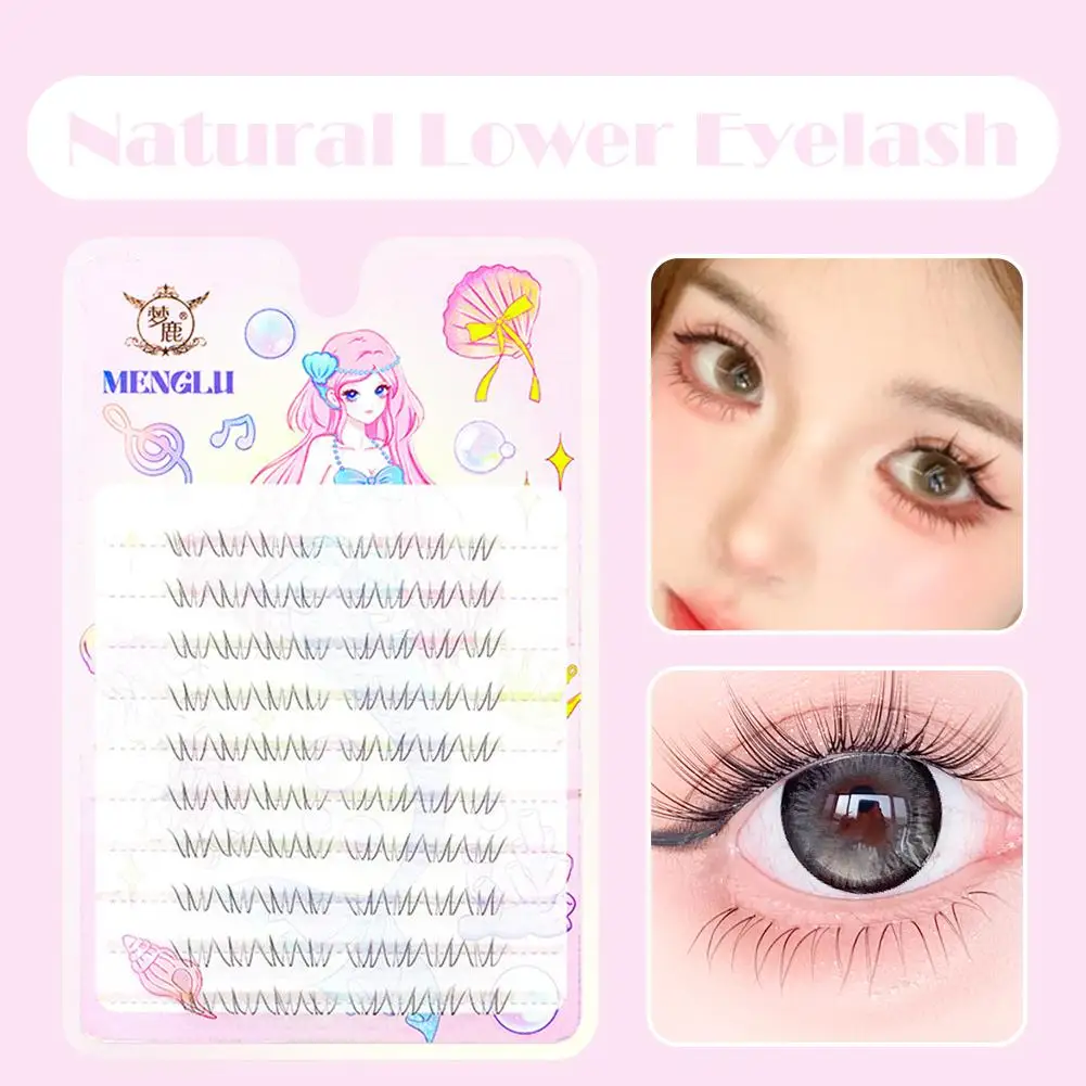 Sztuczne rzęsy dolne, naturalne, segmentowe, do makijażu, rzęsy pod oczy, makijaż manga, rzęsy dolne J8U6
