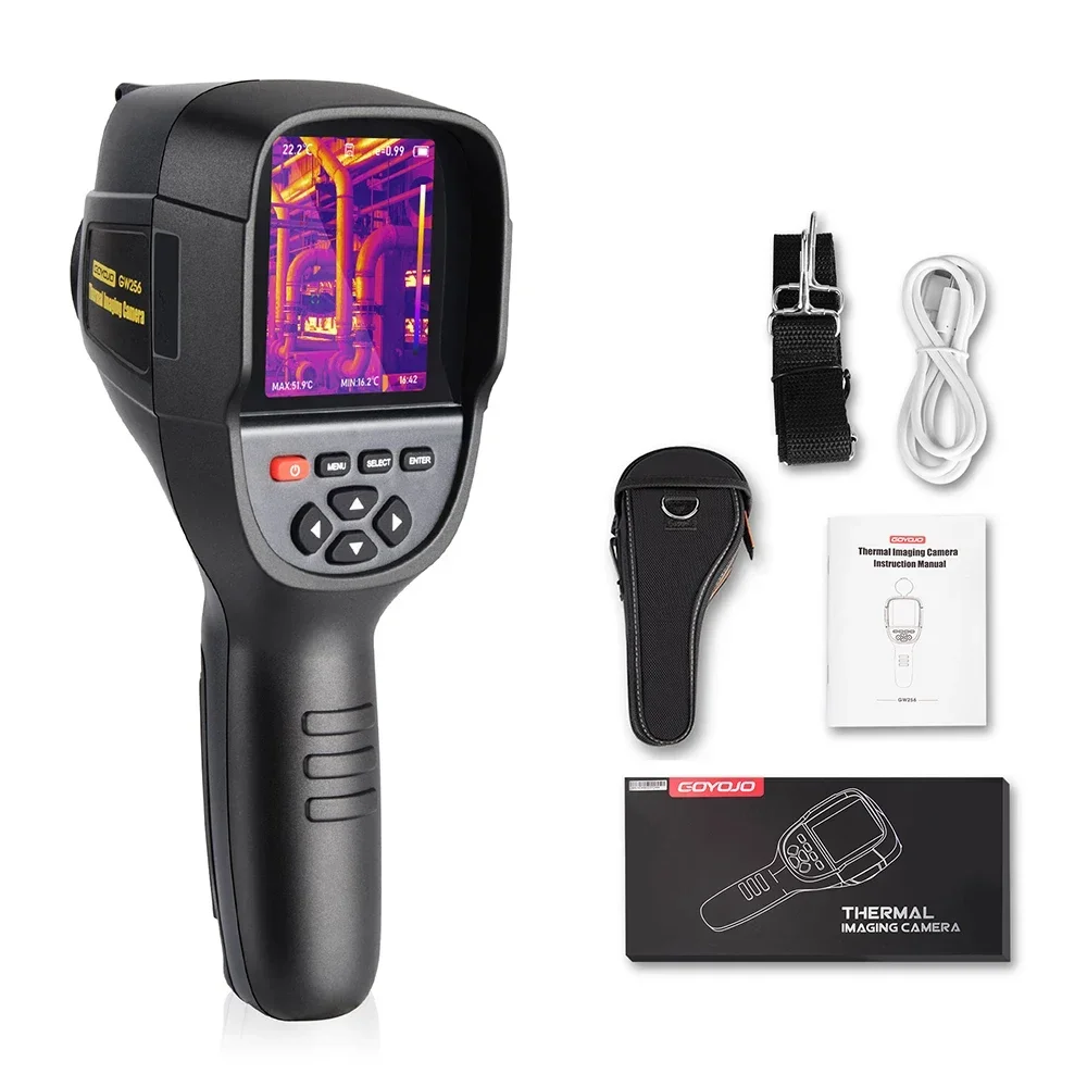 HT-18 Plus 2024 New Thermal Imaging Camera for Water Pipe Leak and Power Electrical 256*192 Handheld Infrared Thermal Imager