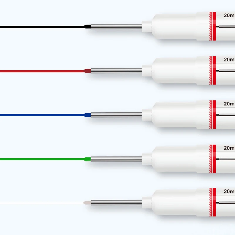 Marqueurs en continu à tête longue et à trou profond de 20mm, stylo perforateur en métal polyvalent, étanche, décoration de travail pour calcul à