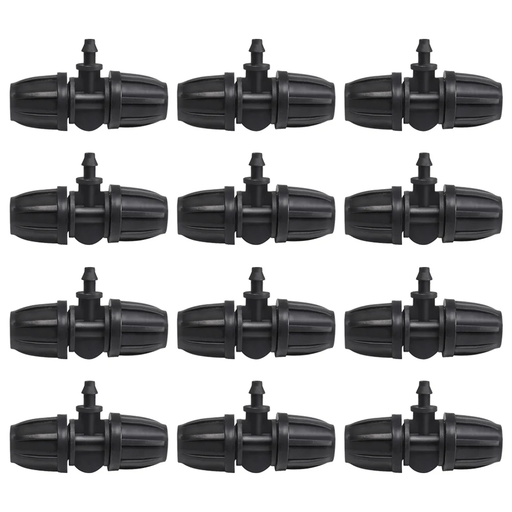 Barbed Tee Connectors for 12 to 14 Inch Drip Irrigation Tubes for Garden and Agricultural Watering Applications