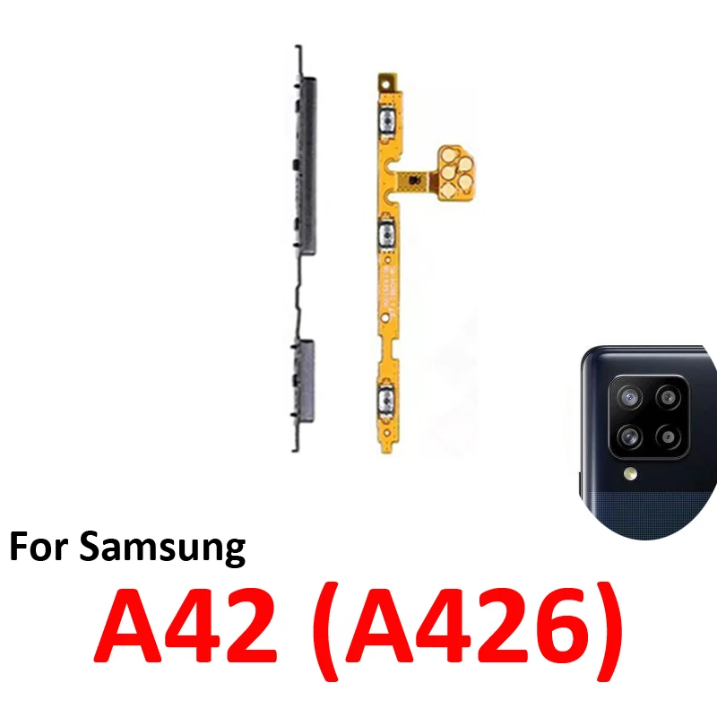 For Samsung Galaxy A42 5G A426 Phone Power Volume Button On Off Up Down External Push Key Internal Flex Cable Replacement Parts