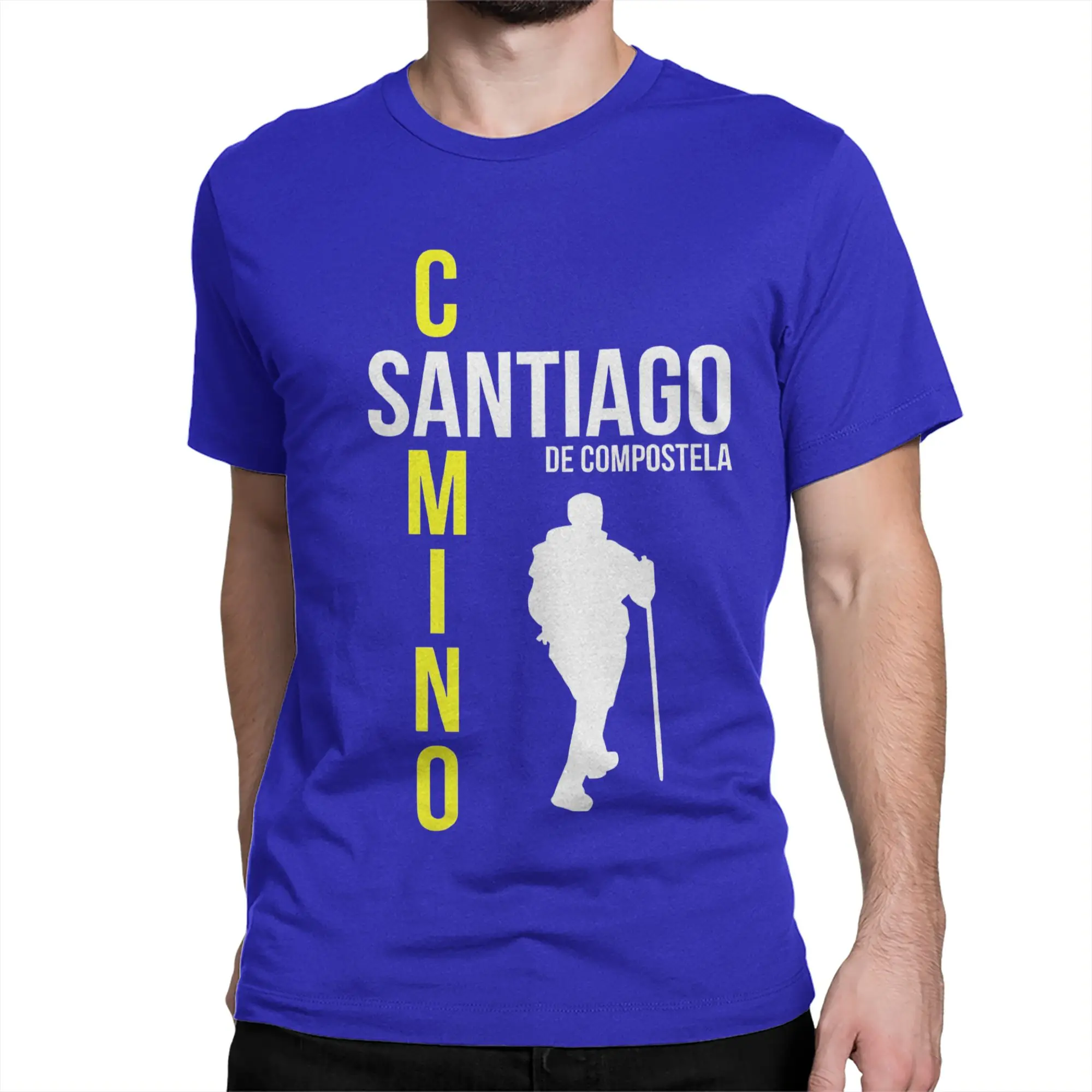 Men T-Shirts The Way Of St. James Buen Camino de Santiago Funny Cotton Tee Shirt Short Sleeve  T Shirts Round Neck Tops Big Size