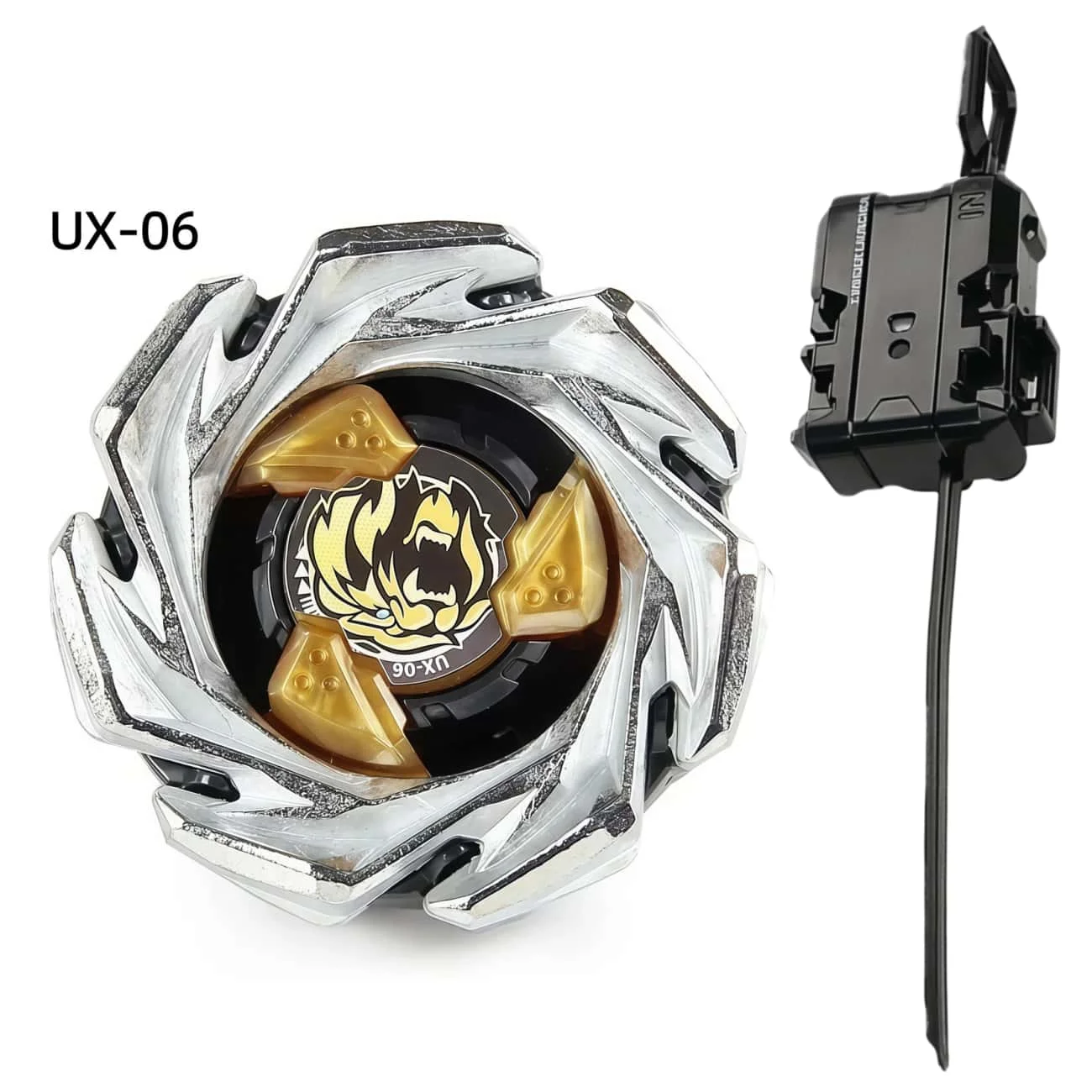 Takara Tomy UX-06 Leon Crest 7-60GN Silber Gold Titus Manju Exklusiver Verteidigungs-Kampf-Kreisel für Jungen, Sammler-Gyro-Spielzeug, Geschenk – Detail 6