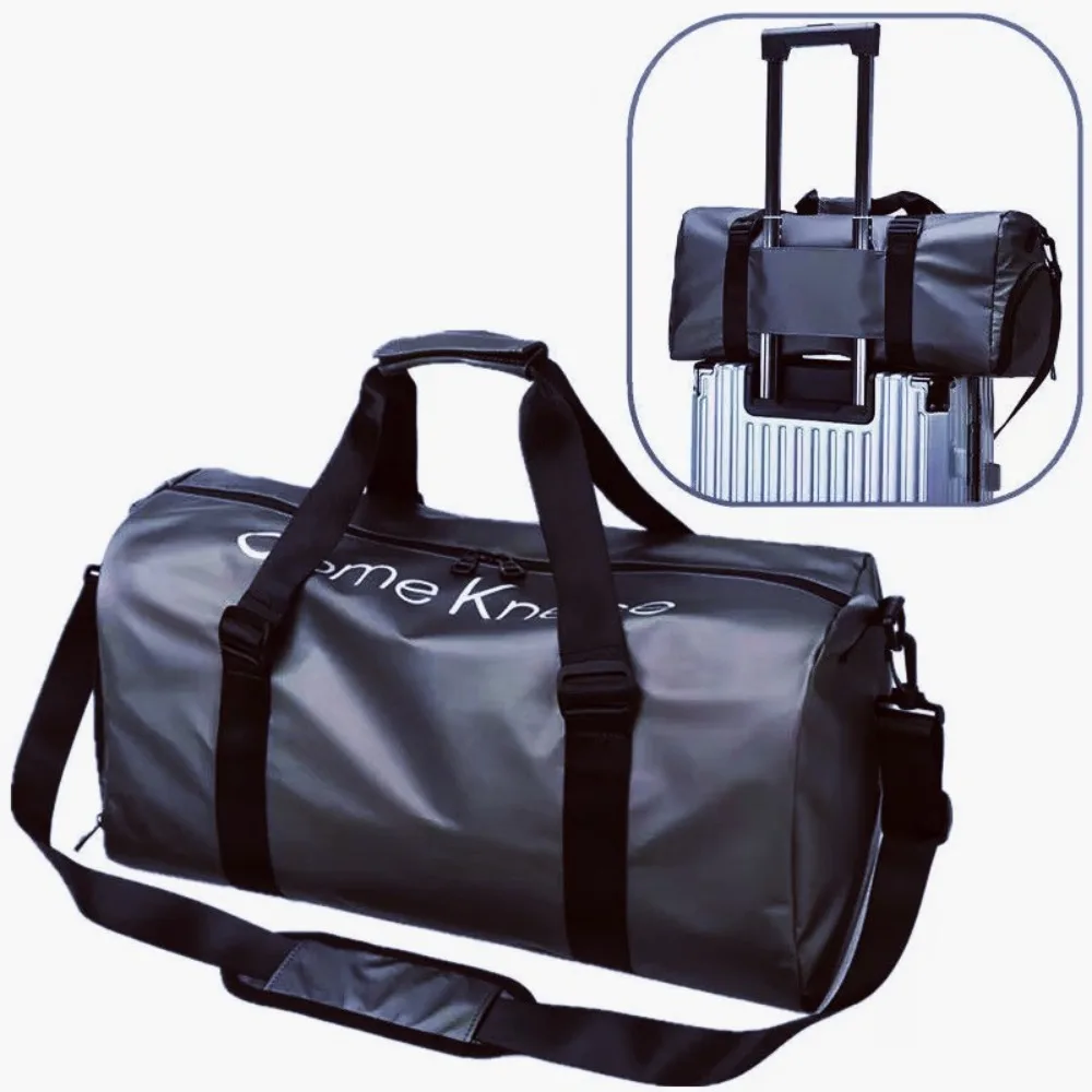 Bolso de Fitness de gran capacidad con caja de zapatos, bolsas de lona de viaje con separación de ropa seca y húmeda, tela Oxford impermeable