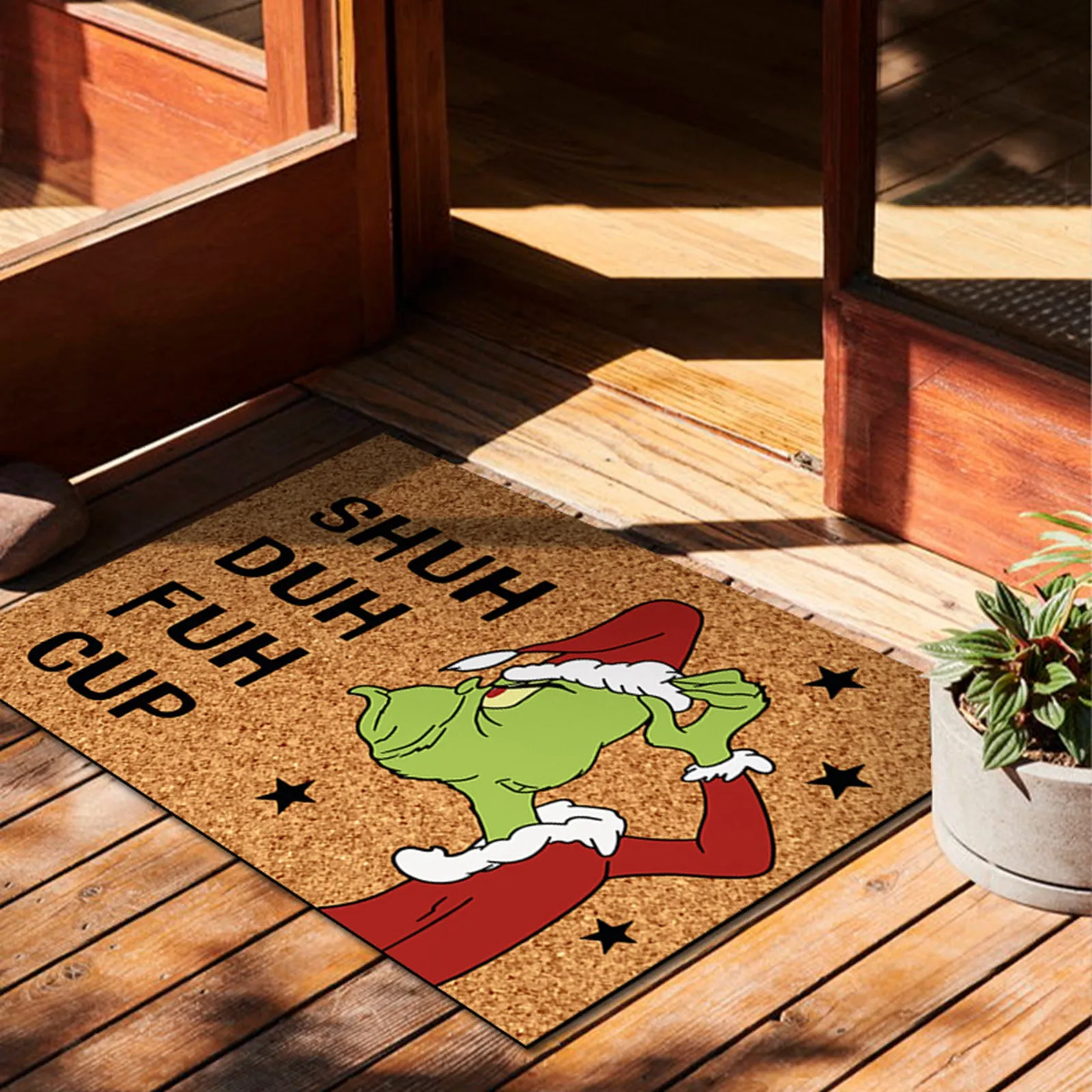 Christmas Door Mats Anti-Slip Rug Decorations For Home Mat Outdoor Mat For Front Door Entryway Christmas Carpet 23.7x 15.9 Inch