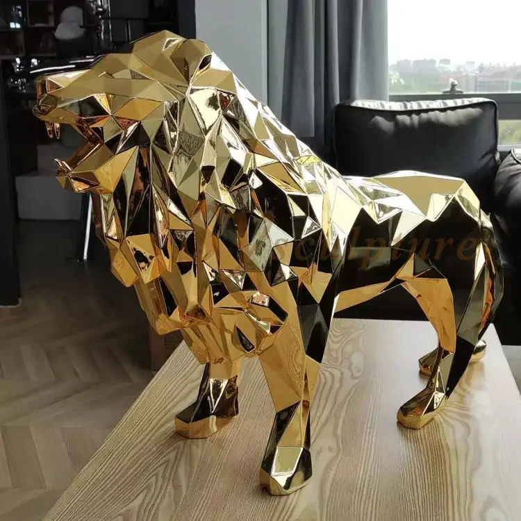 Decoration Life Size Lion Animal Sculpture Outdoor Statue Resin fiberglass animal statues lion statue