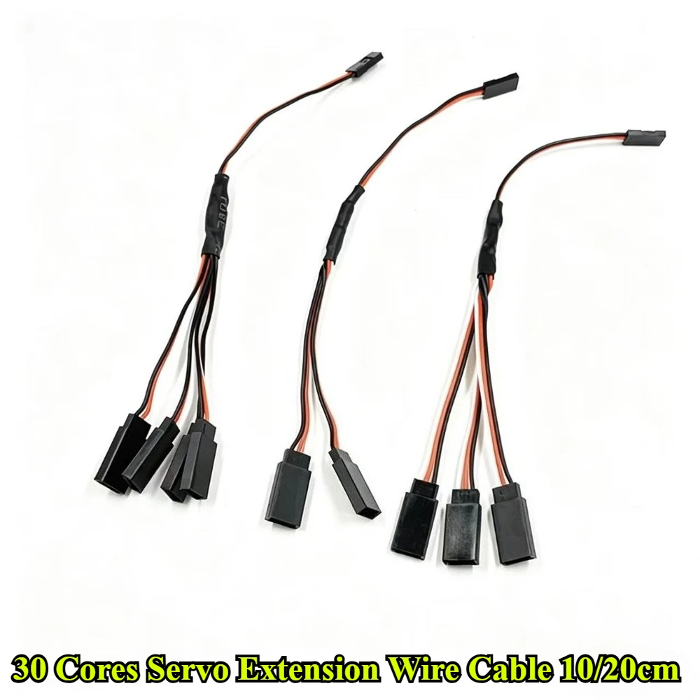 Câble d'extension de servo RC 10/20CM 1to1/ 1to2/ 1to3/ 1to4, Futaba 3 broches, connecteurs JR, mâle vers femelle, pour modèle RC