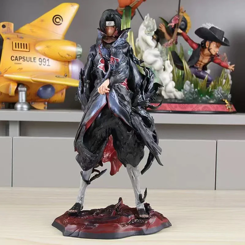 

27cm Anime Uchiha Itachi Action Figurine Gear 4 Naruto Shippuden Crow Model NARUTO Figures PVC Ornament Statue Children Doll Toy