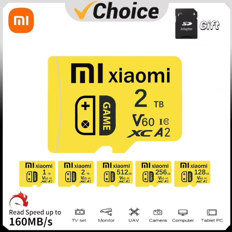 XIAOMI 2TB SONY Micro TF SD Card High Speed SD Memory Card 256GB 512GB C10 TF Flash Card For Xiaomi Phone Camera Table PC Switch