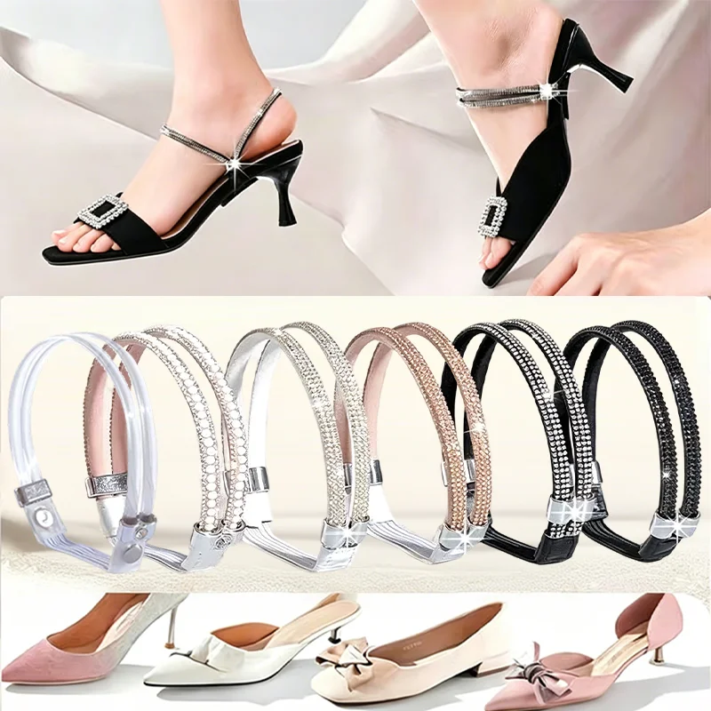 1~6Pairs Women Shoelaces High Heels Adjustable Shoe Belt Ankle Holding Loose Anti-skid Bundle Laces Tie Straps Band