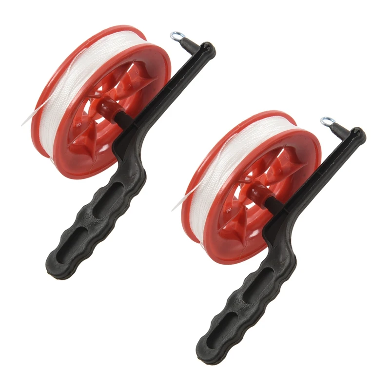 2X 100M Twisted String Line Red Wheel Kite Reel Winder