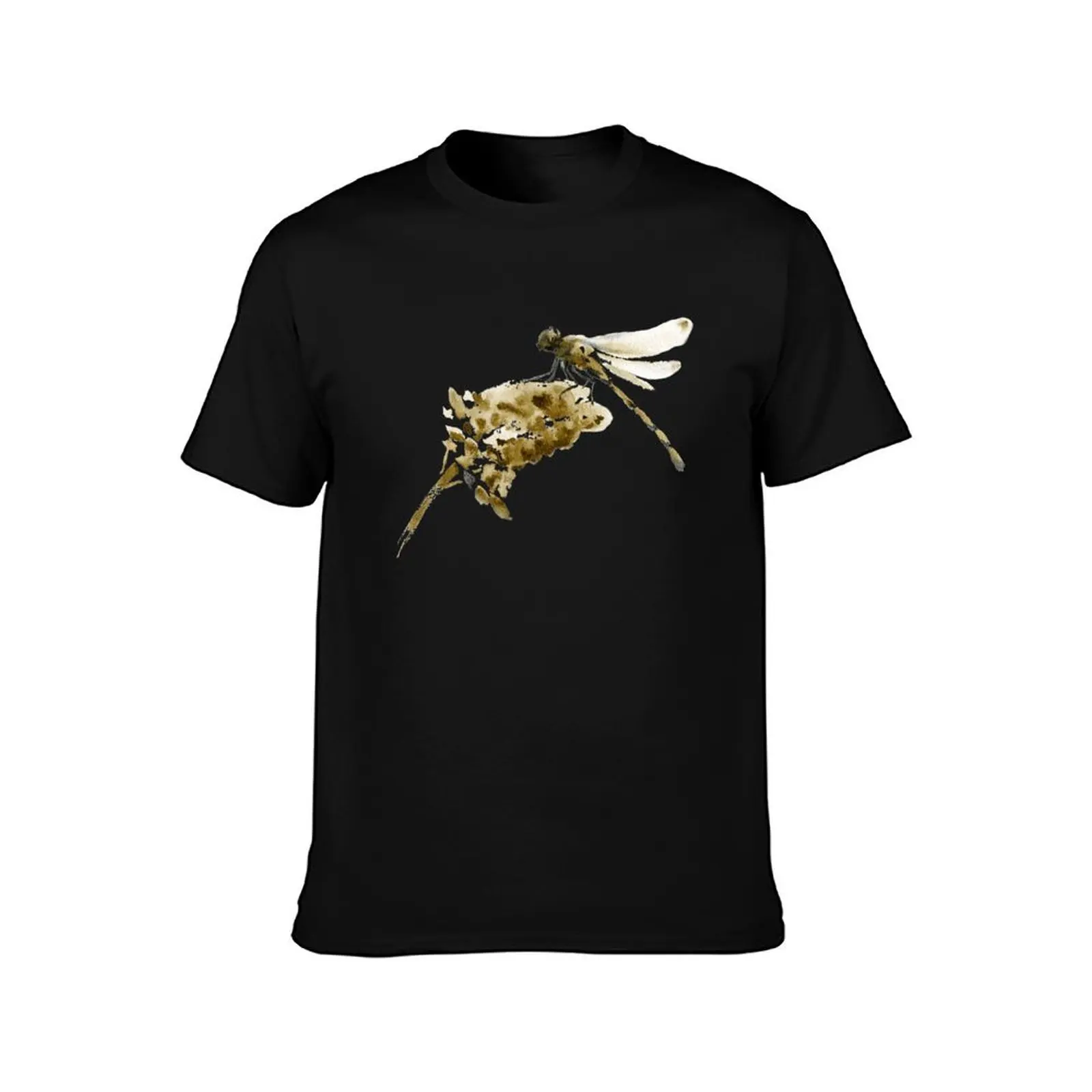 Dragonfly, neutral color, minimal style art T-Shirt Street Art Print Tee Shirt T-Shirt