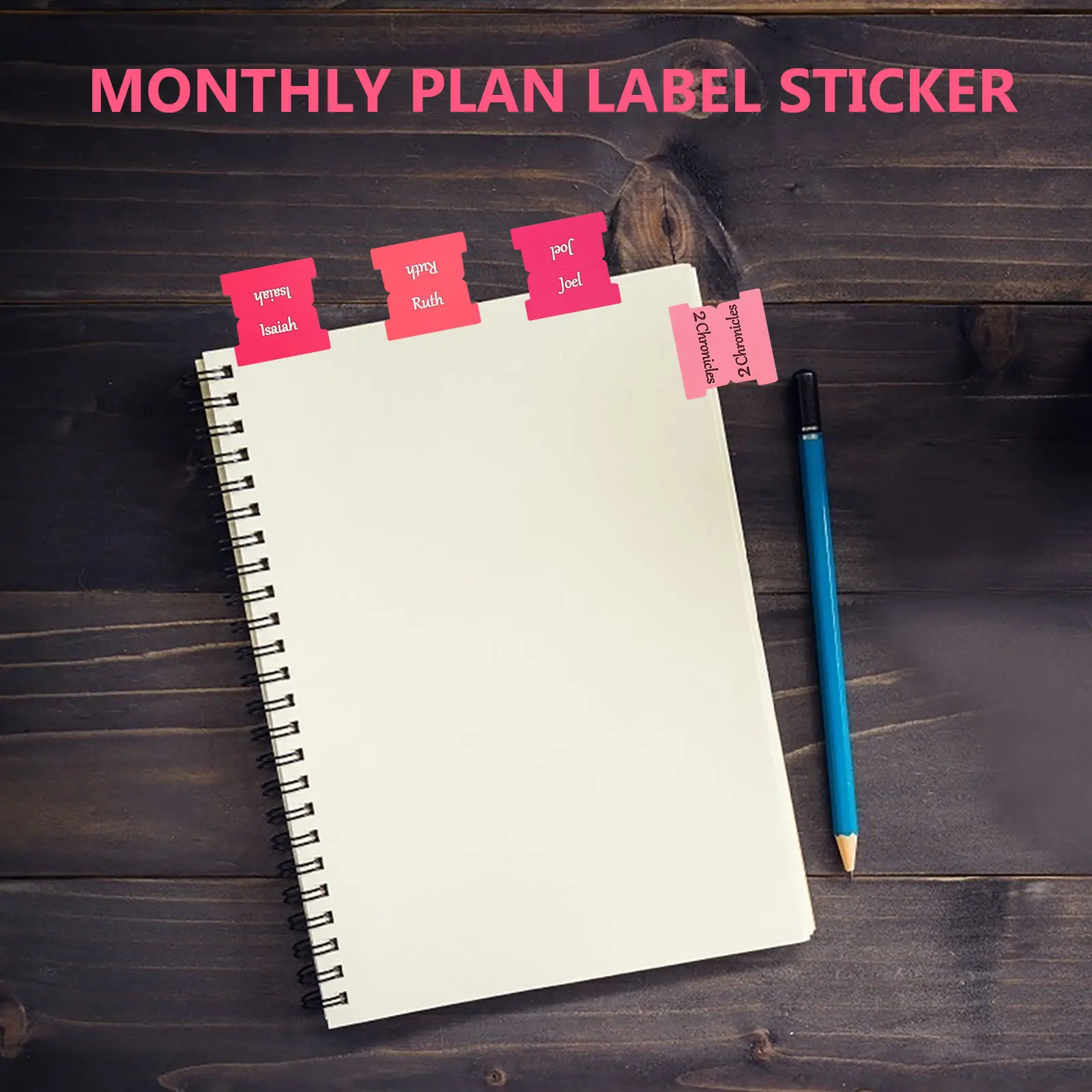 

1pcs Waterproof Label Stickers Self-Adhesive Sticky For Book Index Page Markers Monthly Planner Tabs Decorative Month Tabs