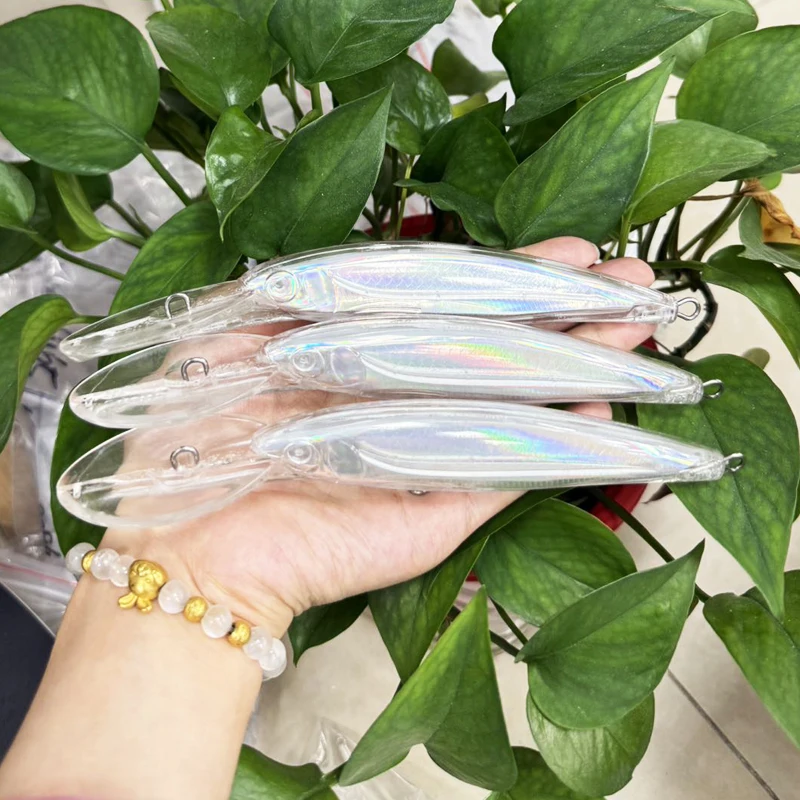 20pcs Unpainted Minnow Blanks Lure 140mm 44g Big Trolling Fishing Lure Deep Diving Artificial Bait Wobblers Pesca Fish Supplies