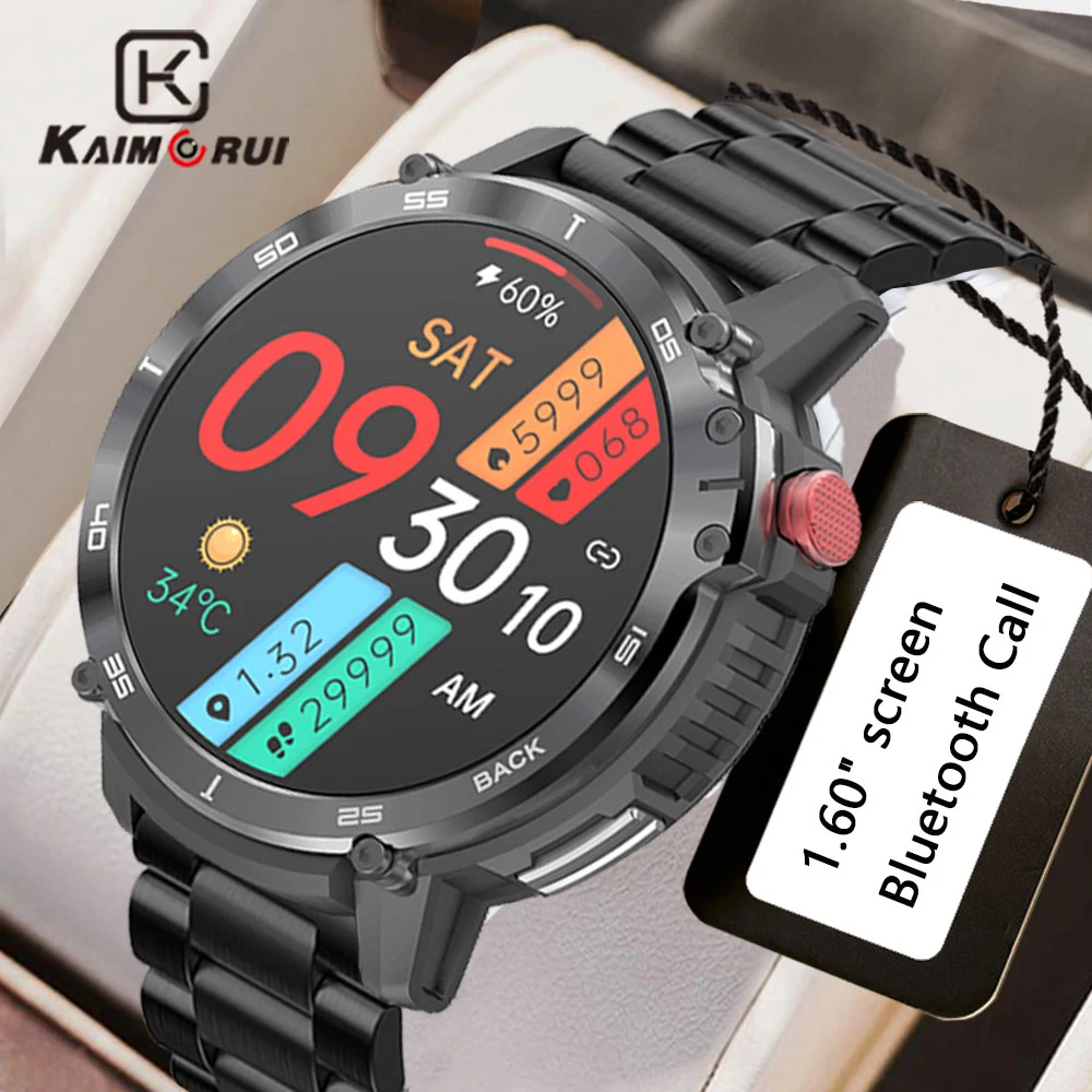 

KAIMORUI Men's Smart Watch Bluetooth Call 4GB ROM Fitness Tracker IP68 Waterproof Sport Fitness Smartwatch for Xiaomi Huawei IOS