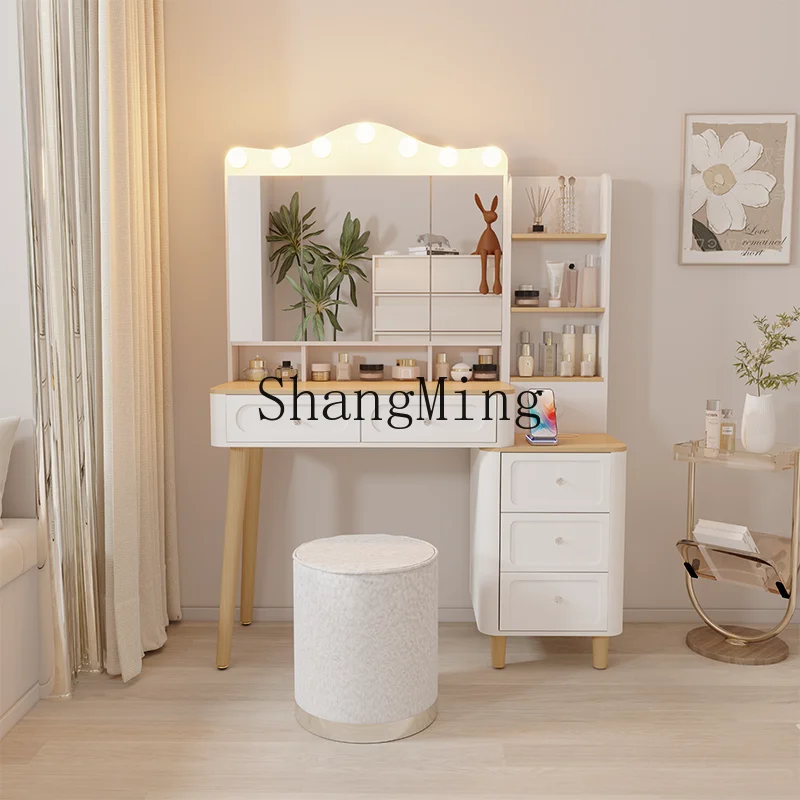 SM new dresser storage cabinet integrated high-end bedroom simple solid wood makeup table