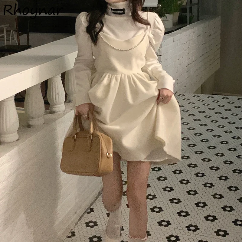 Sleeveless Dress Women Party A-line Sweet Schoolgirls Teens Fashion Korean Style All-match Leisure Birthday Chic Mini Vestidos