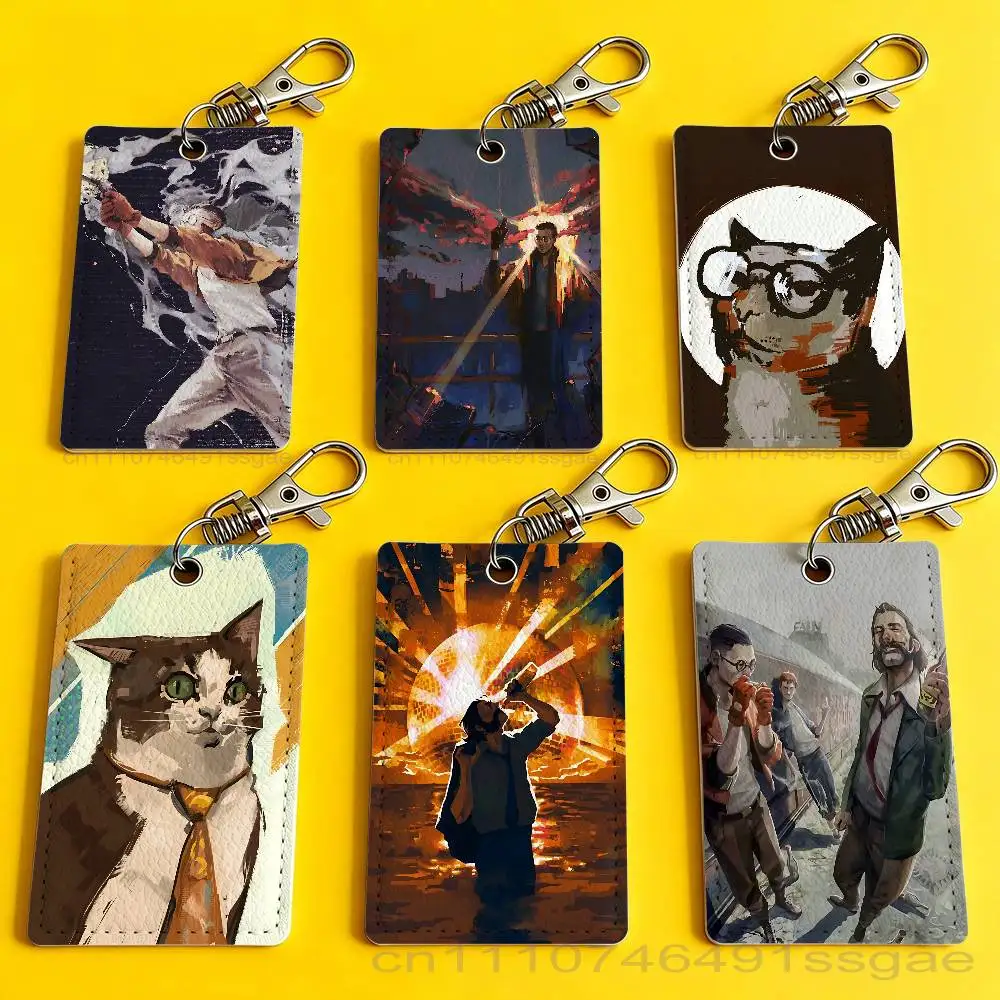 

D-Disco Elysium Hot Game Badge Holder Keychain For Bank Business Work Card Holder Student Card Protective Case Bus Card