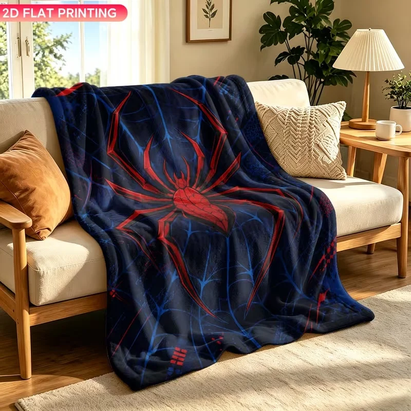 Tropical Green Leaf Pattern Flannel Throw Blanket, Dark Background Plant Element Soft Lightweight Plush Blanket