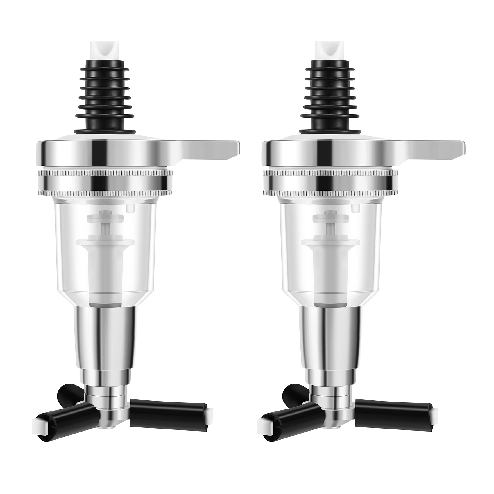 2Pcs 45Ml/1.5Oz Bar Butler Wall Mounted Replacement Nozzle Shot Dispenser for Revolving Liquor Bottle Holder