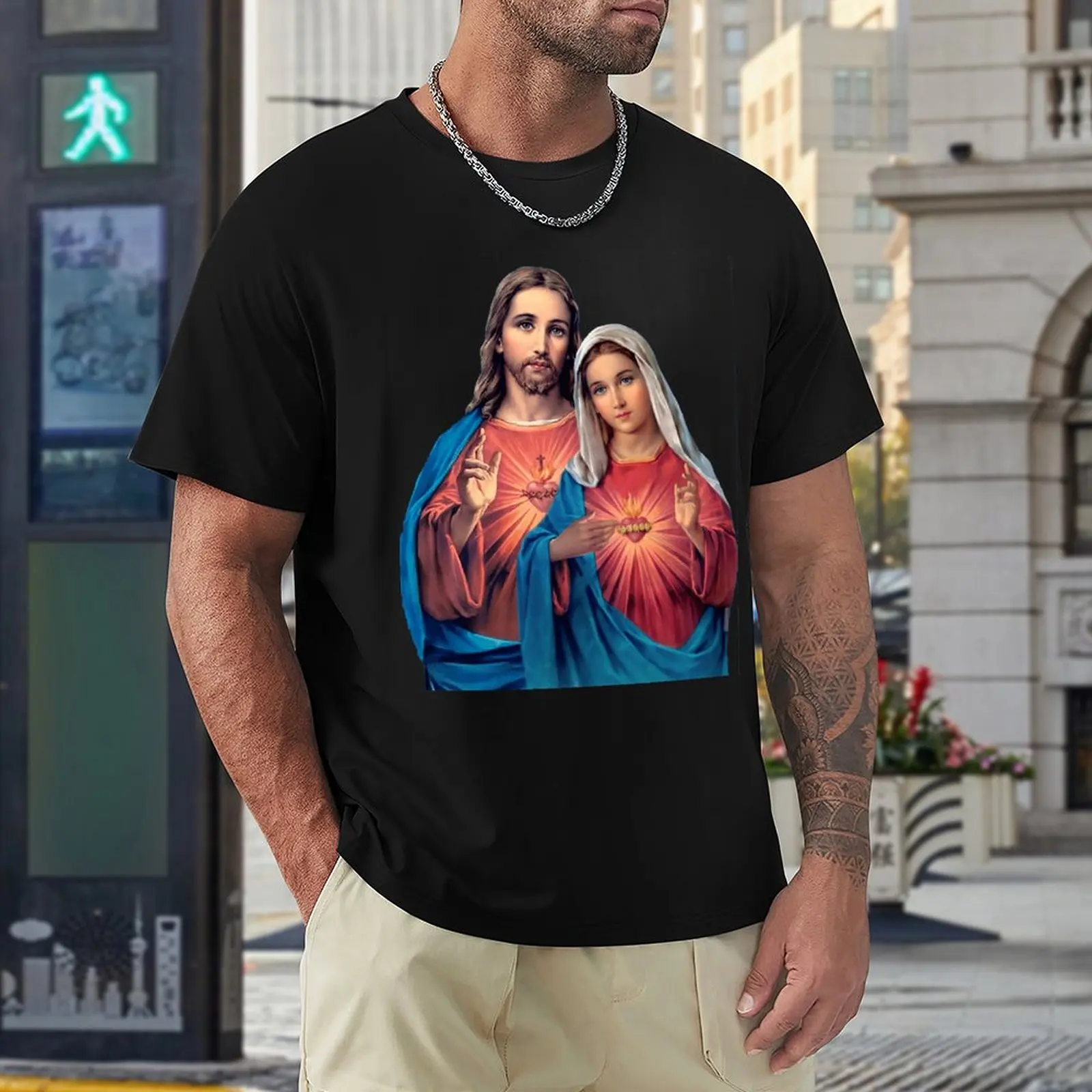 Twin Hearts Very Close Together - I (Jesus Top Tee Premium T-shirt Harajuku  Sport  Funny Novelty Aactivity Competition Eur Size