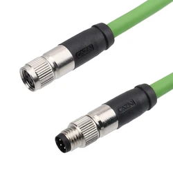 Hot-selling 1 Meters M8 Straight 3 4 5 6 8Pin Unshielded shieldwith damping 26AWG PVC PUR Moulded Leads Female Cable connectors