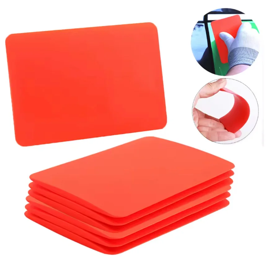Car Color Change Film Fleece Squeegee For Vinyl Wrap TPU PPF Installation Auto Detailing Scraper Tool