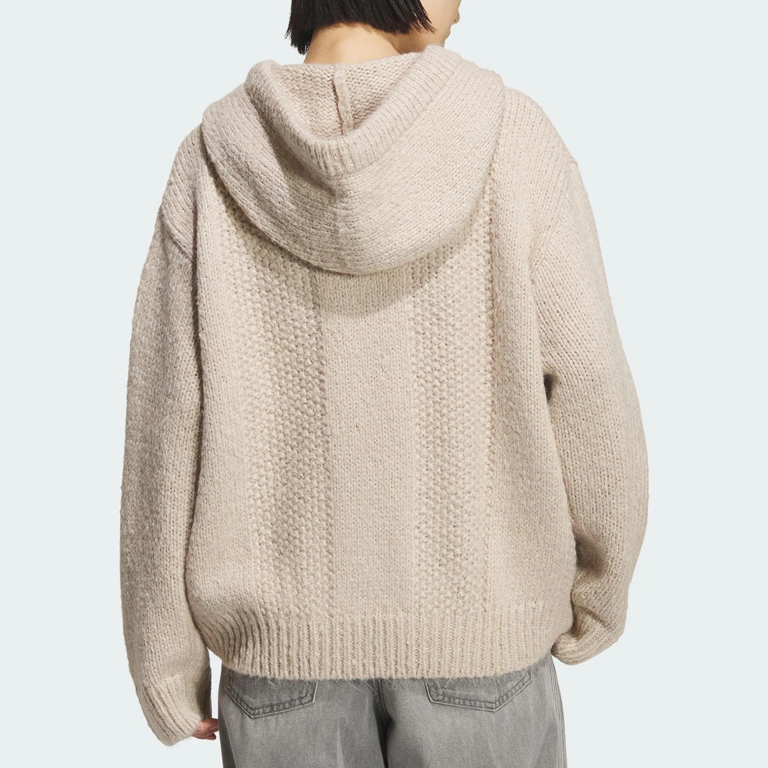 Adidas genuine clover women's knitted hooded daily pullover KS5968
