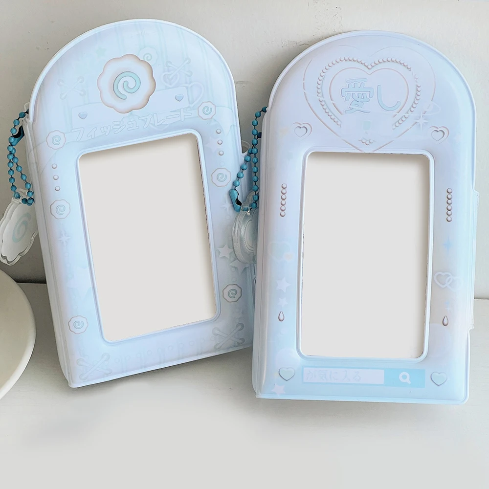 3 Inch Photo Album Cartoon Rabbit Photo Protective Display Hollow Cute Idol Card Collect Book Green Classic Photo Card Holder