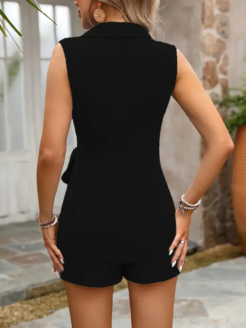 2026 Women's Summer Comfortable Blazer Vest Wide Leg Pants Suit