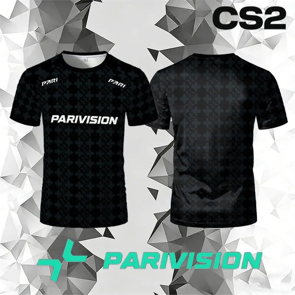

PARIVISION CS2 Esports Team 2026 Jerseys Men's Customizable Gaming Pro Kit Unisex Sports Breathable Casual Short-Sleeve T Shirts