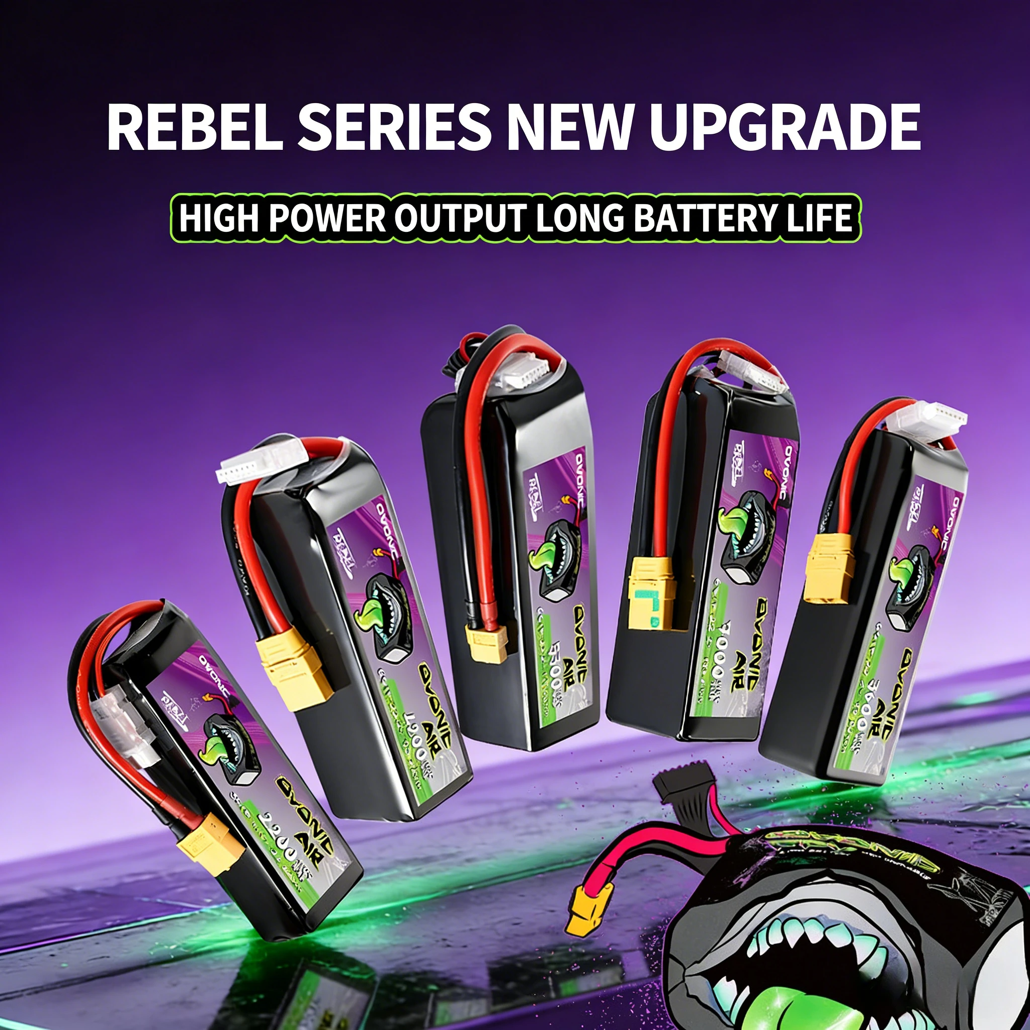 Ovonic Rebel 110C 3/4/6S 1300/1500/1800/2200/2600/3600/4200/5300/6000/7000/8000mAh XT60 Lipo Battery for RC Fixed-Wing FPV Drone