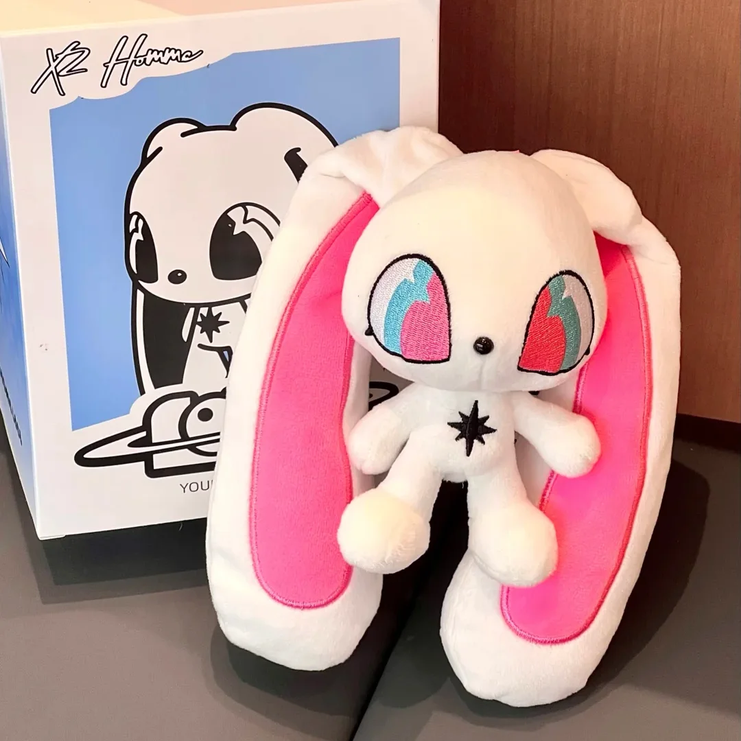 X2HOMME Original Rabbit Cute Plush Doll Two-Dimensional Bag Pendant Plush Hanging Ornament Gift About 15 CM