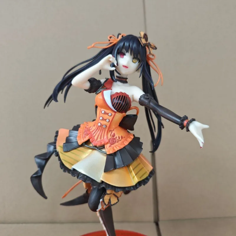 24cm Date A Live Anime Figure Black Dress Casual Wear Kurumi Tokisaki PVC Action Figure Nightmare Car Decoration Collection Gift