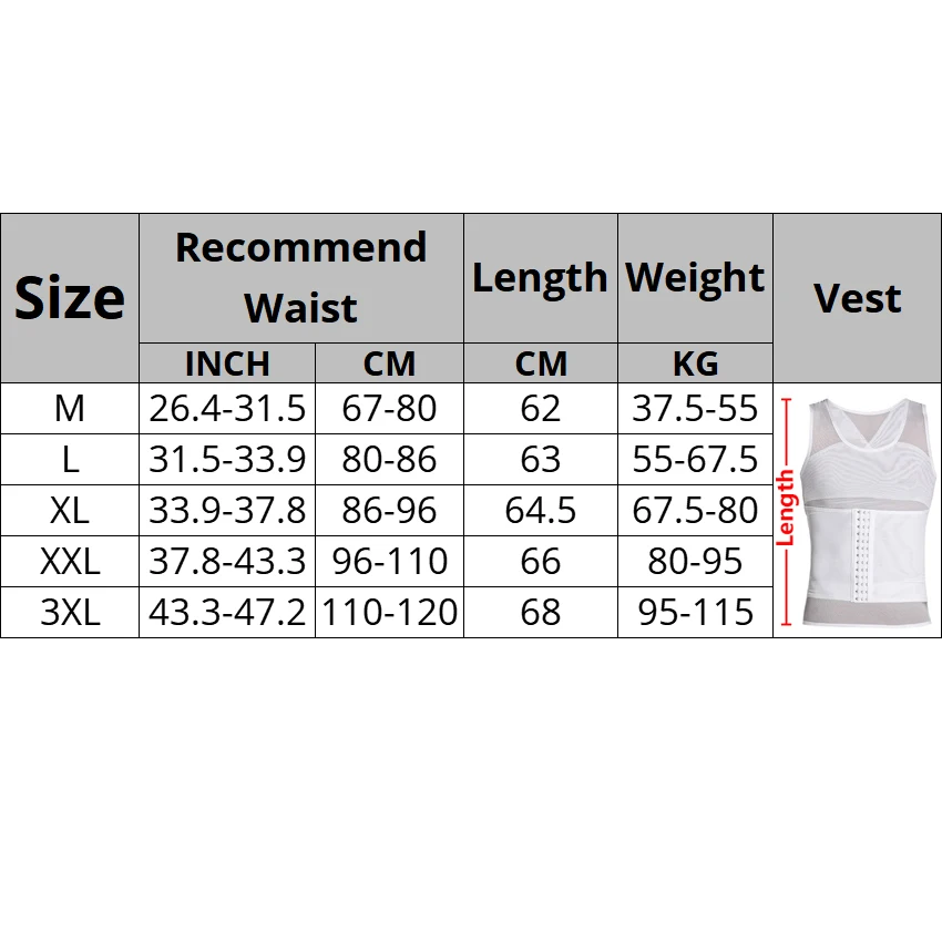 Mens Body Shaper Compression Vest Abdomen Shapewear Tummy Slimming Sheath Gynecomastia Shapers Corset Waist Trainer Fajas Tops