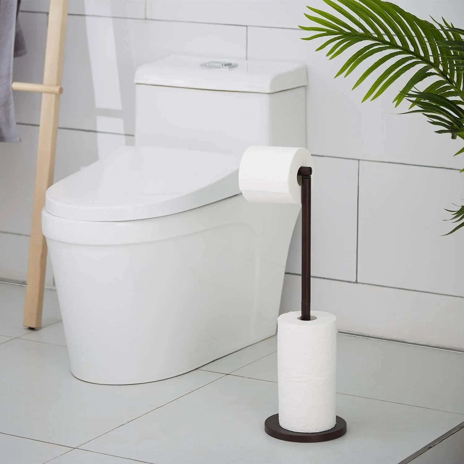 Floor-standing Toilet Paper Holder Stand for Bathroom Accessories Stainless Steel Black Silver Paper Towel Holder Toilet Holders