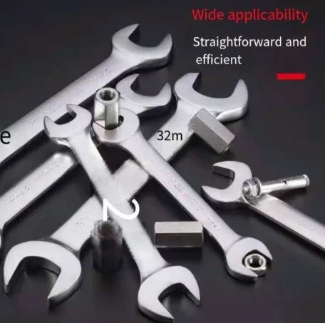 Industrial grade carbon steel matte wrench, high precision open torque wrench