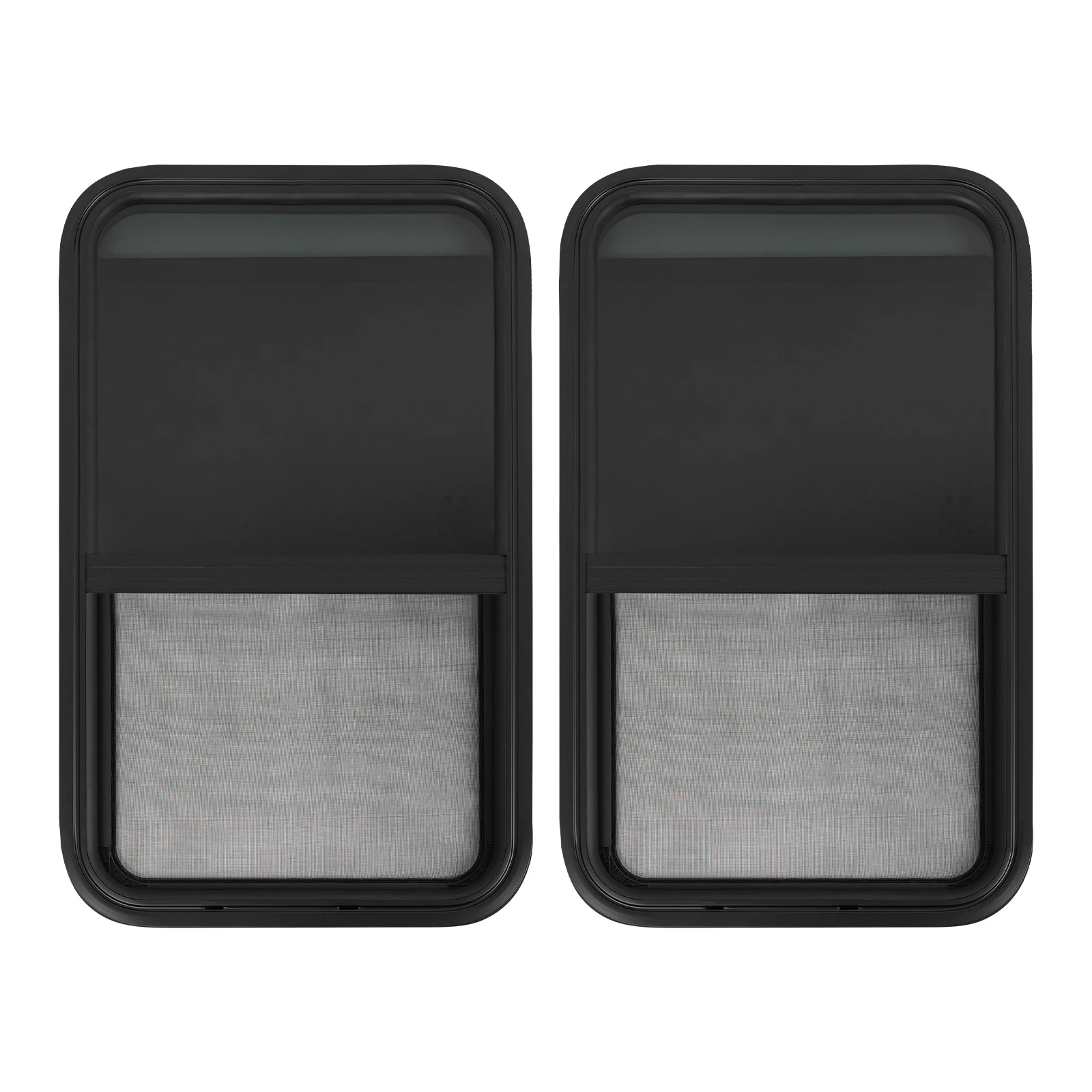 

2Pcs RV Vertical Slide Window 18*30in Vertical Lift Slider RV Vent Windows Tempered Glass Caravan Camper Sash Windows