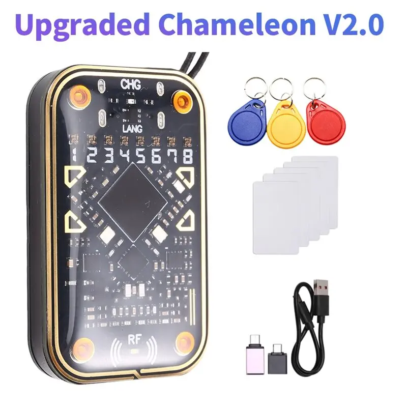[NEW A09R!】 Chameleon Ultra V2.0 RFID Smart Chip Reader Emulator 125Khz 13.56Mhz Card Decode NFC Duplicator 3X UID Key+5X CUID C