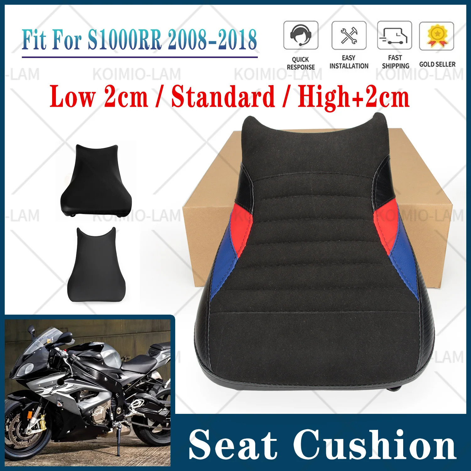 

Fit For BMW S1000RR 2008 - 2018 Motorcycle Front Driver Seat Cushion S1000 RR 2013 2014 2015