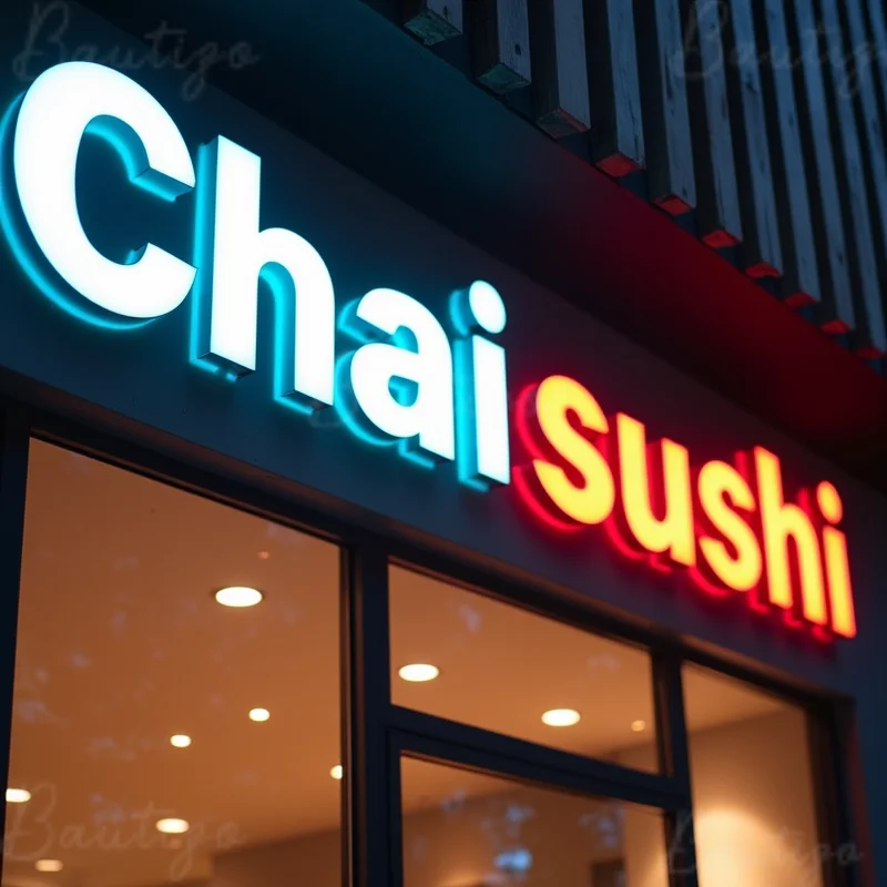 

Custom 3D LED Business Sign Double Sided Glow Channel Letters Storefront Waterproof Outdoor Sign For Restaurant Hotel Corporate